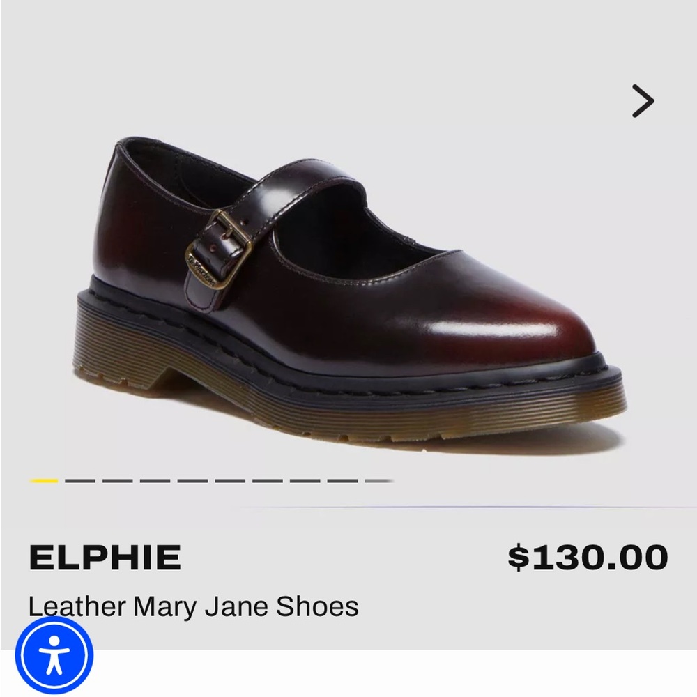 Dr. Martens Elphie Burgundy Leather Mary Jane Shoes